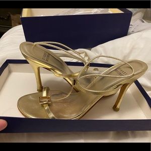Stuart Weitzman Gold strap sandal